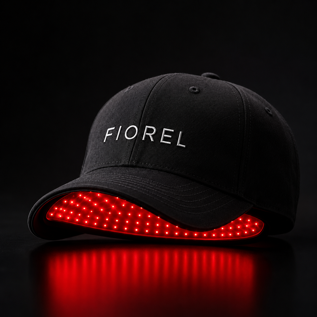 Gorra de fototerapia LED FIOREL Hair encendida